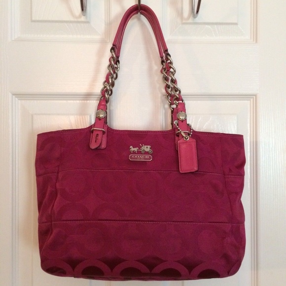 Coach Handbags - COACH 14133 Raspberry Tote Purse Handbag